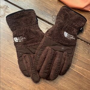 The North Face Dark Brown Fleece Gloves